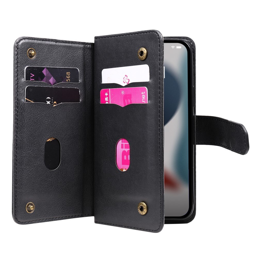 iPhone 15 Wallet Cover Multi-slot Black