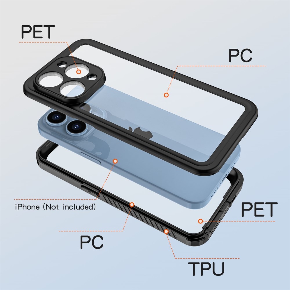 iPhone 15 Pro Waterproof Case Transparent