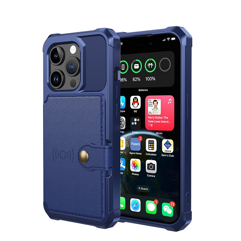 iPhone 15 Pro Tough Multi-slot Case Blue