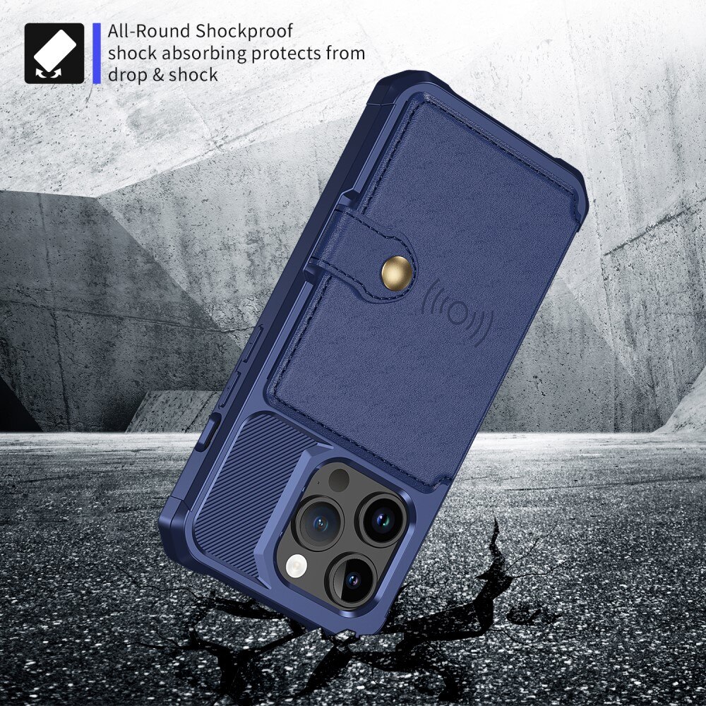 iPhone 15 Pro Tough Multi-slot Case Blue