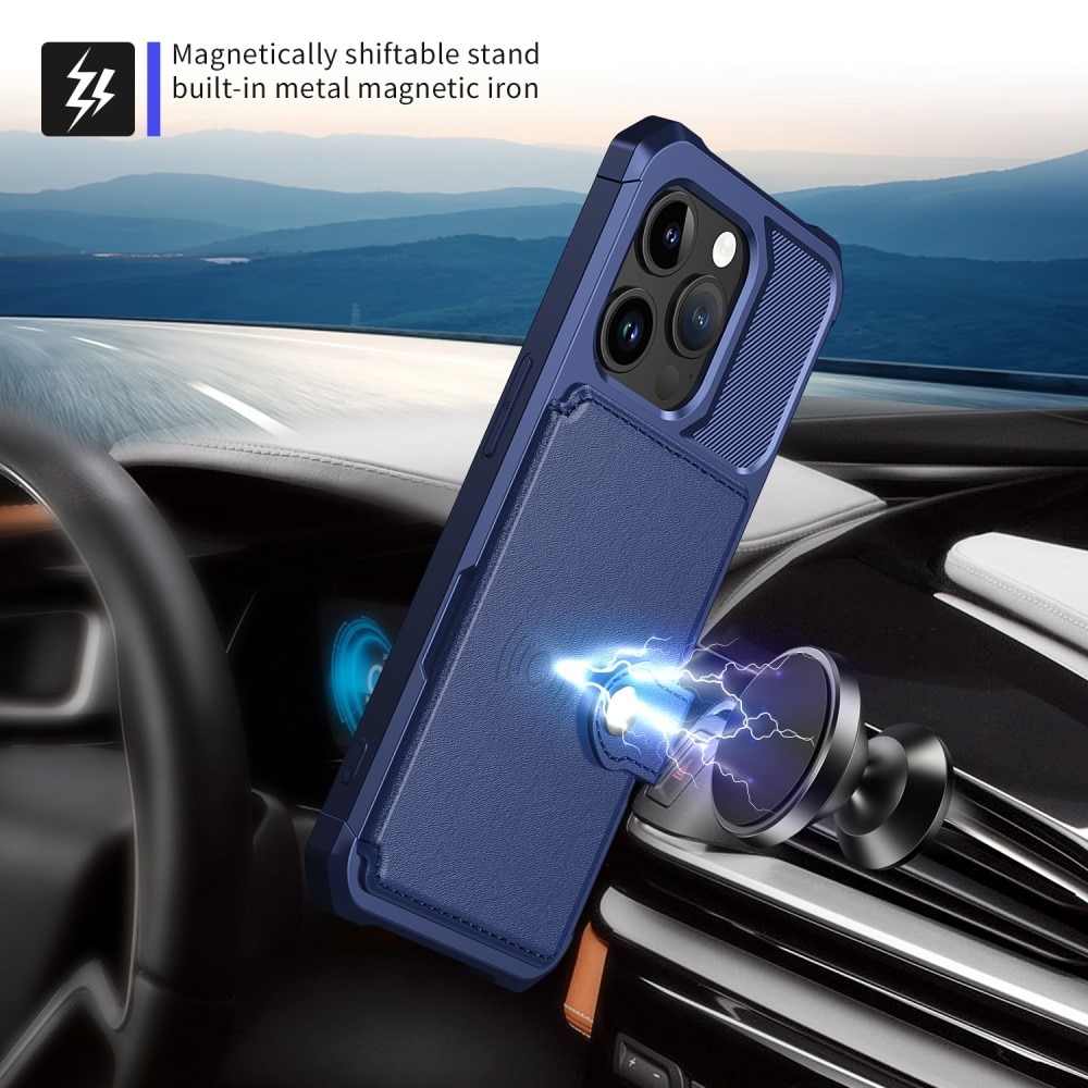 iPhone 15 Pro Tough Multi-slot Case Blue