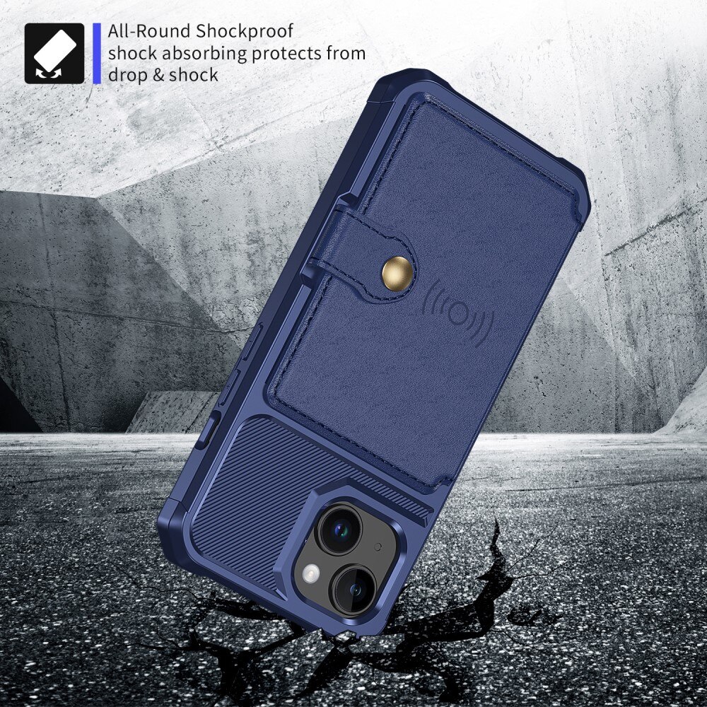 iPhone 15 Plus Tough Multi-slot Case Blue