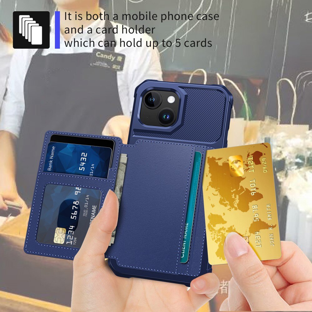 iPhone 15 Plus Tough Multi-slot Case Blue