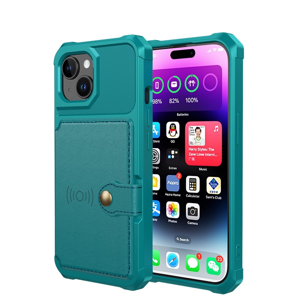 iPhone 15 Plus Tough Multi-slot Case Green