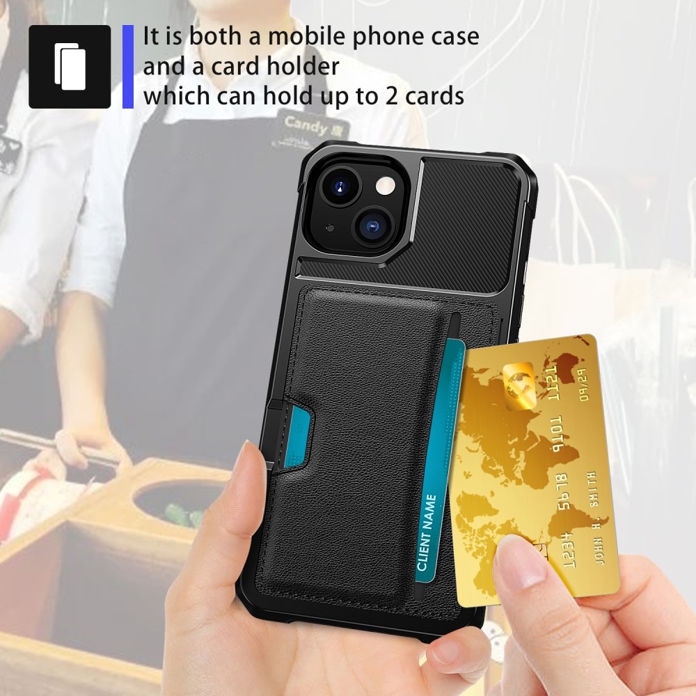 iPhone 15 Plus Tough Card Case Black
