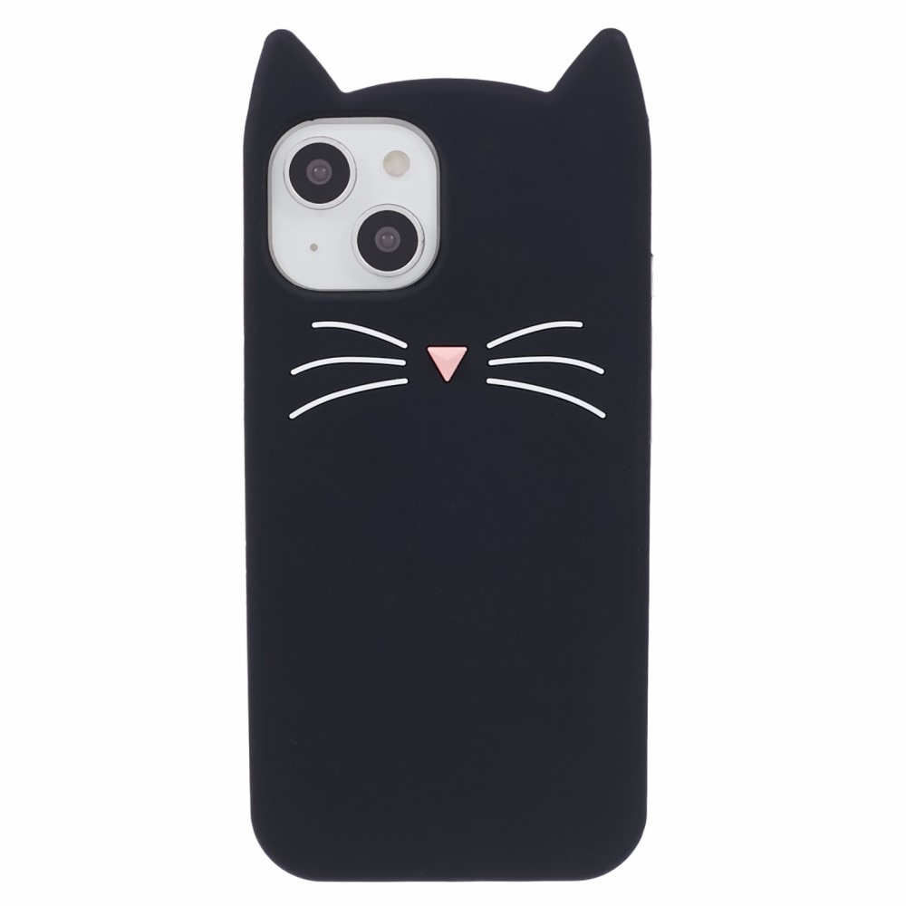iPhone 13 Cat Silicone Case Black