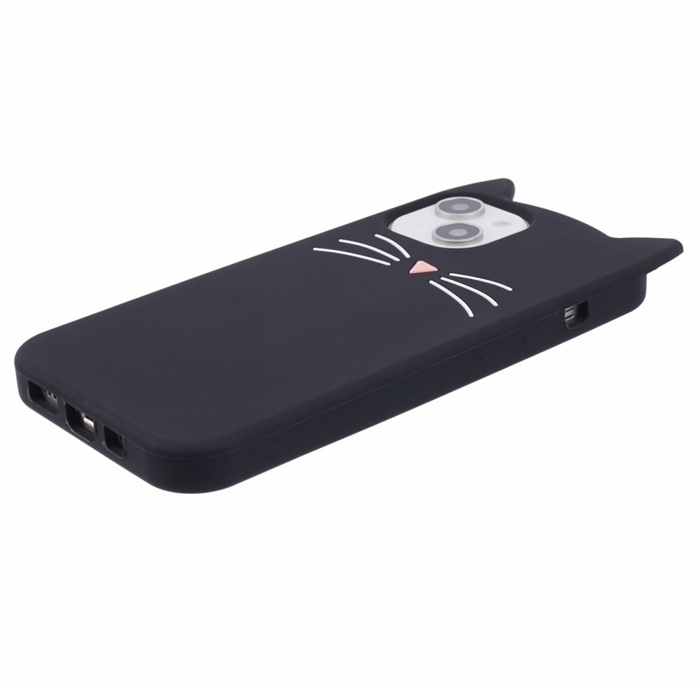 iPhone 13 Cat Silicone Case Black