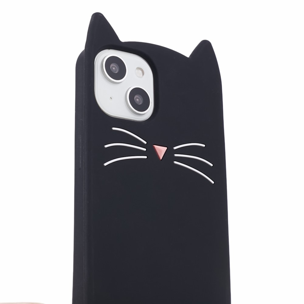 iPhone 13 Cat Silicone Case Black