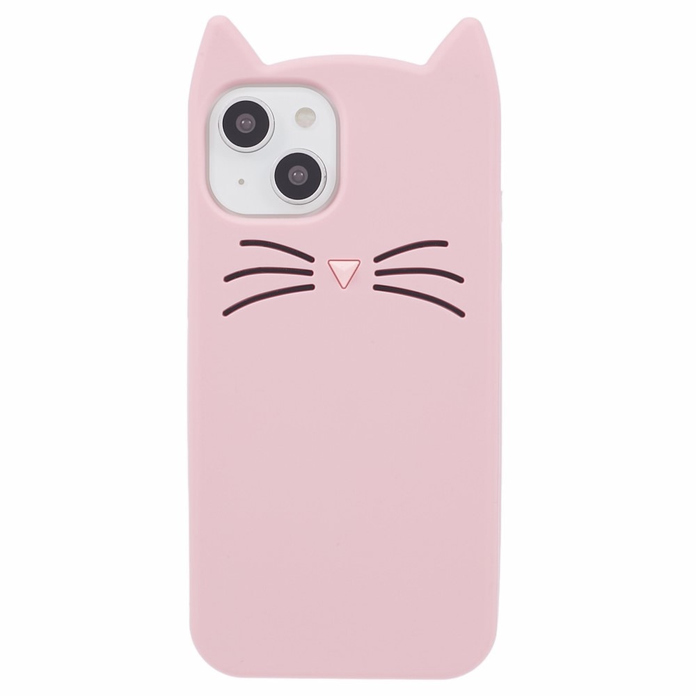 iPhone 13 Cat Silicone Case Pink