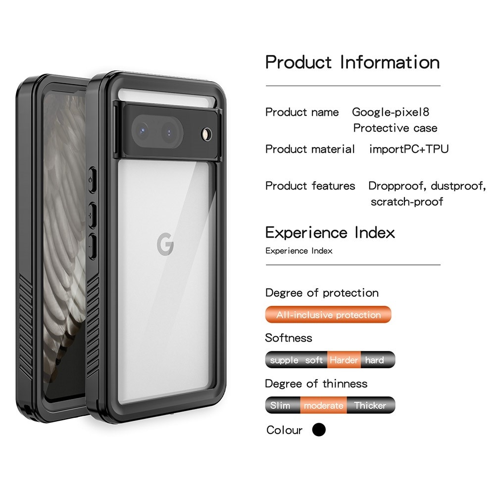 Google Pixel 8 Waterproof Case Transparent