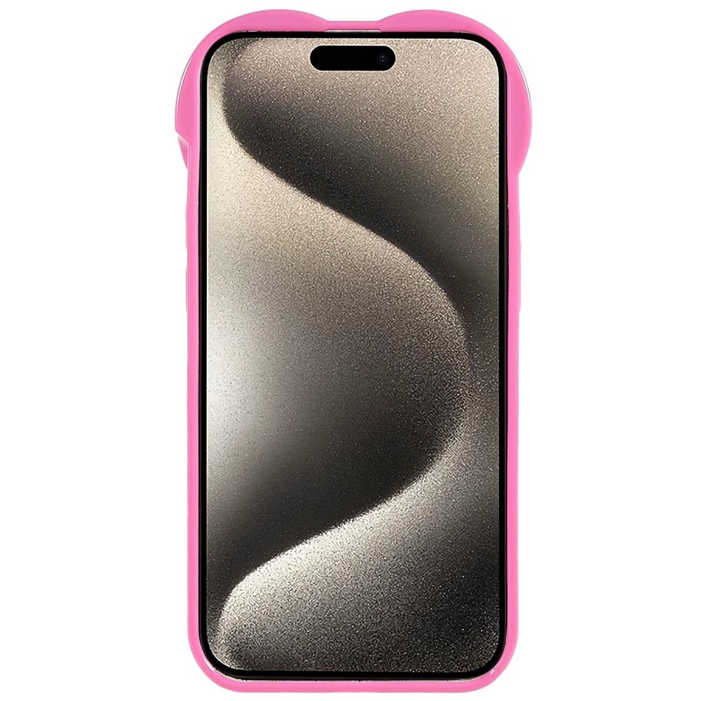 iPhone 15 Pro Heart TPU Case Pink