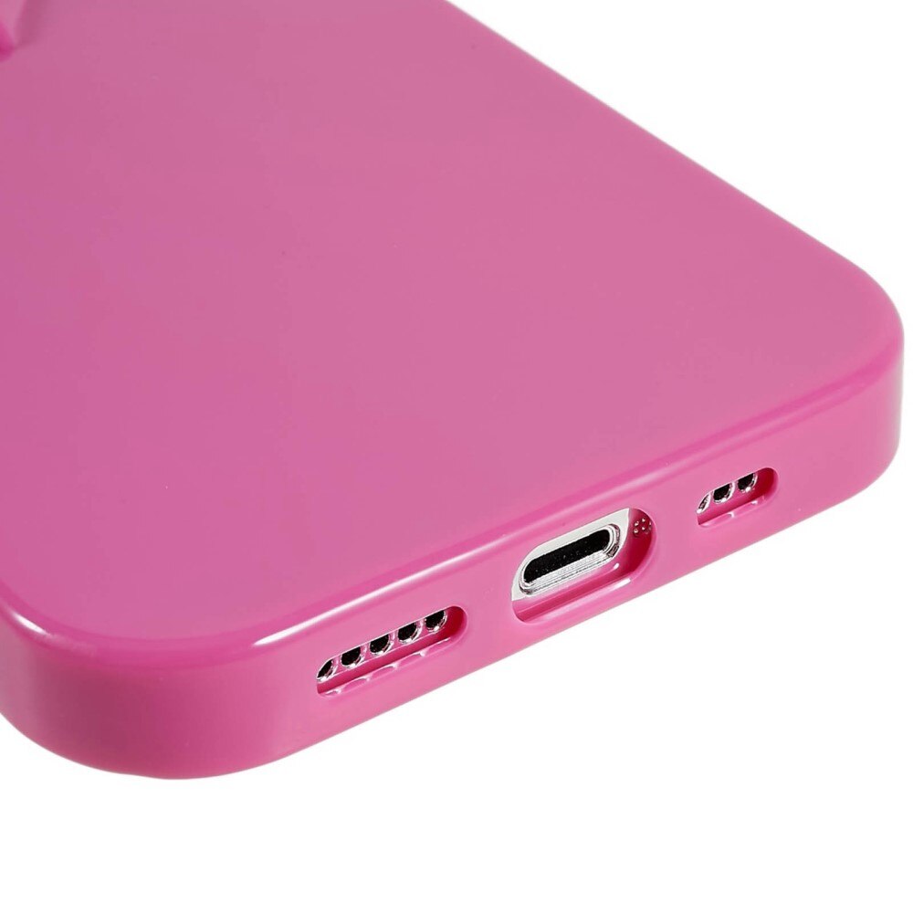 iPhone 15 Pro Heart TPU Case Pink