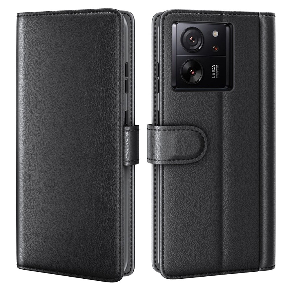 Xiaomi 13T Pro Genuine Leather Wallet Case Black