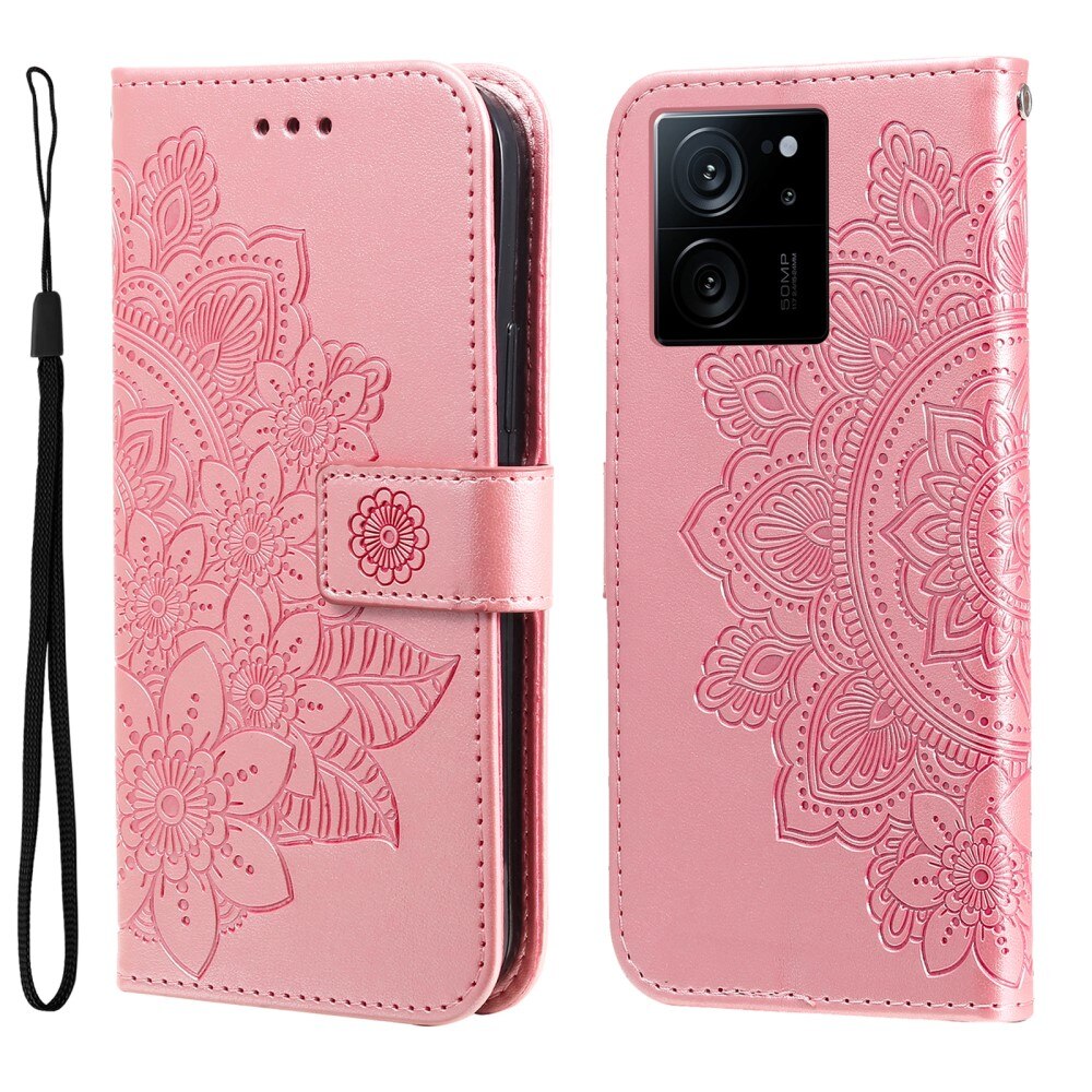 Xiaomi 13T Pro Leather Cover Mandala Pink