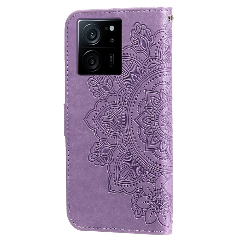 Xiaomi 13T Pro Leather Cover Mandala Purple