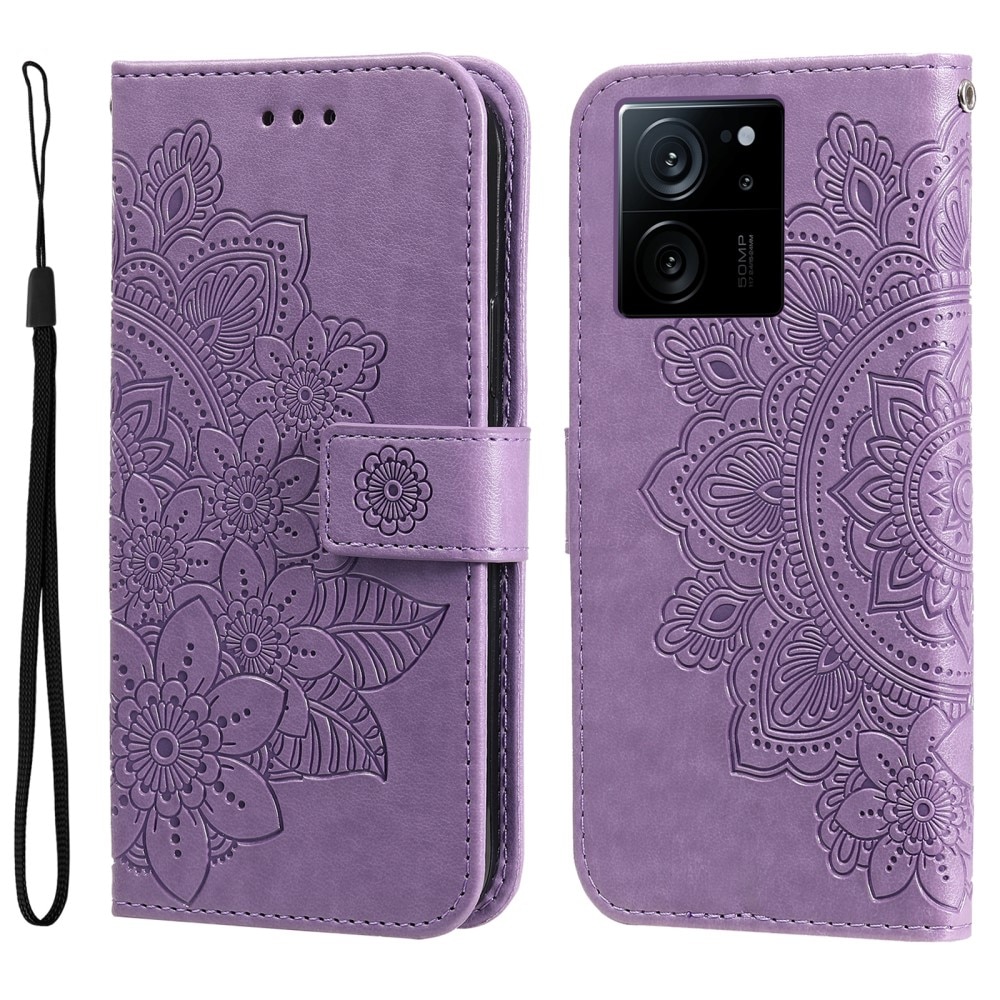 Xiaomi 13T Pro Leather Cover Mandala Purple