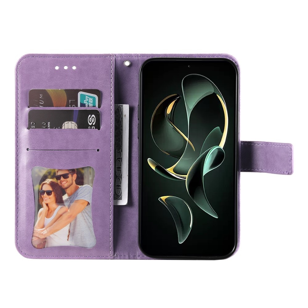 Xiaomi 13T Pro Leather Cover Mandala Purple