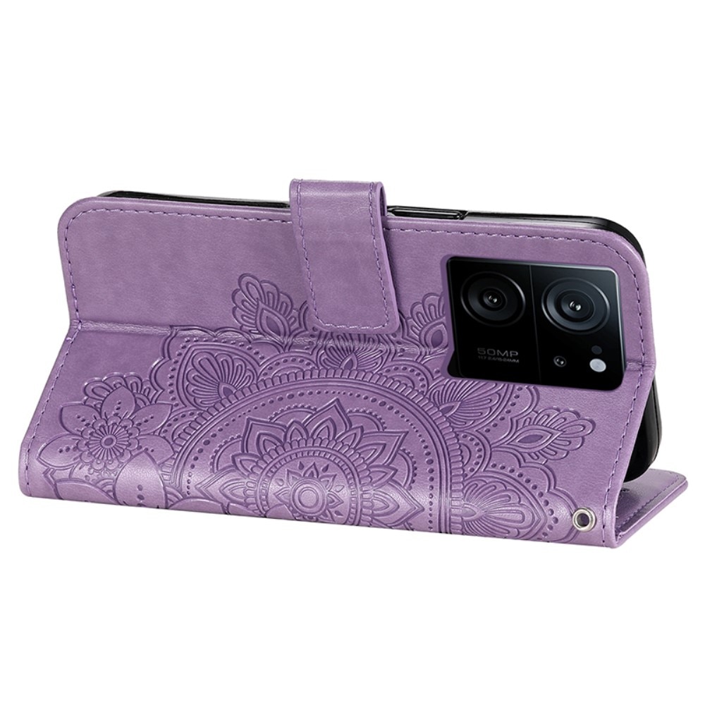 Xiaomi 13T Pro Leather Cover Mandala Purple