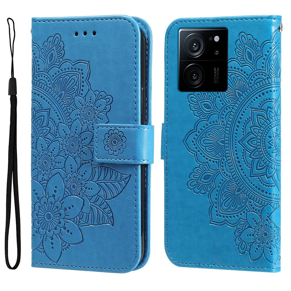 Xiaomi 13T Pro Leather Cover Mandala Blue