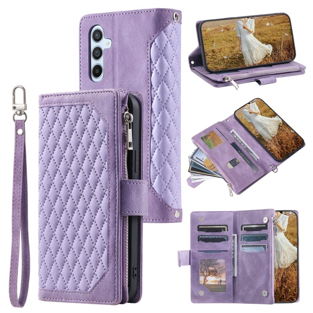 Samsung Galaxy A15 Wallet/Purse Quilted Purple