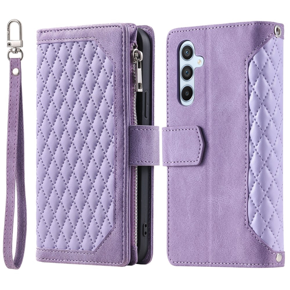 Samsung Galaxy A15 Wallet/Purse Quilted Purple