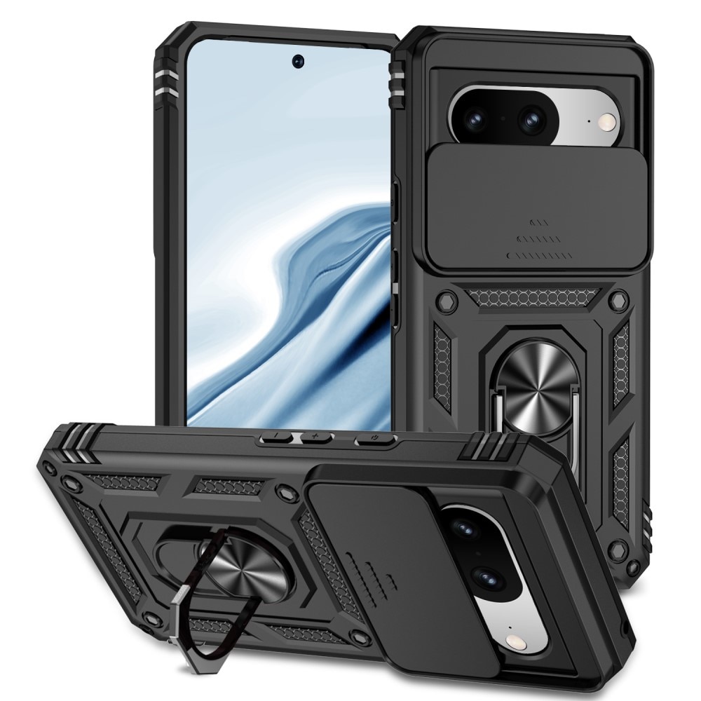Google Pixel 8 Hybrid Case Tech Ring w. Camera Protector black