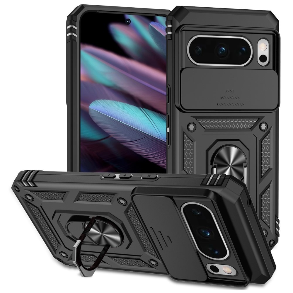 Google Pixel 8 Pro Hybrid Case Tech Ring w. Camera Protector black