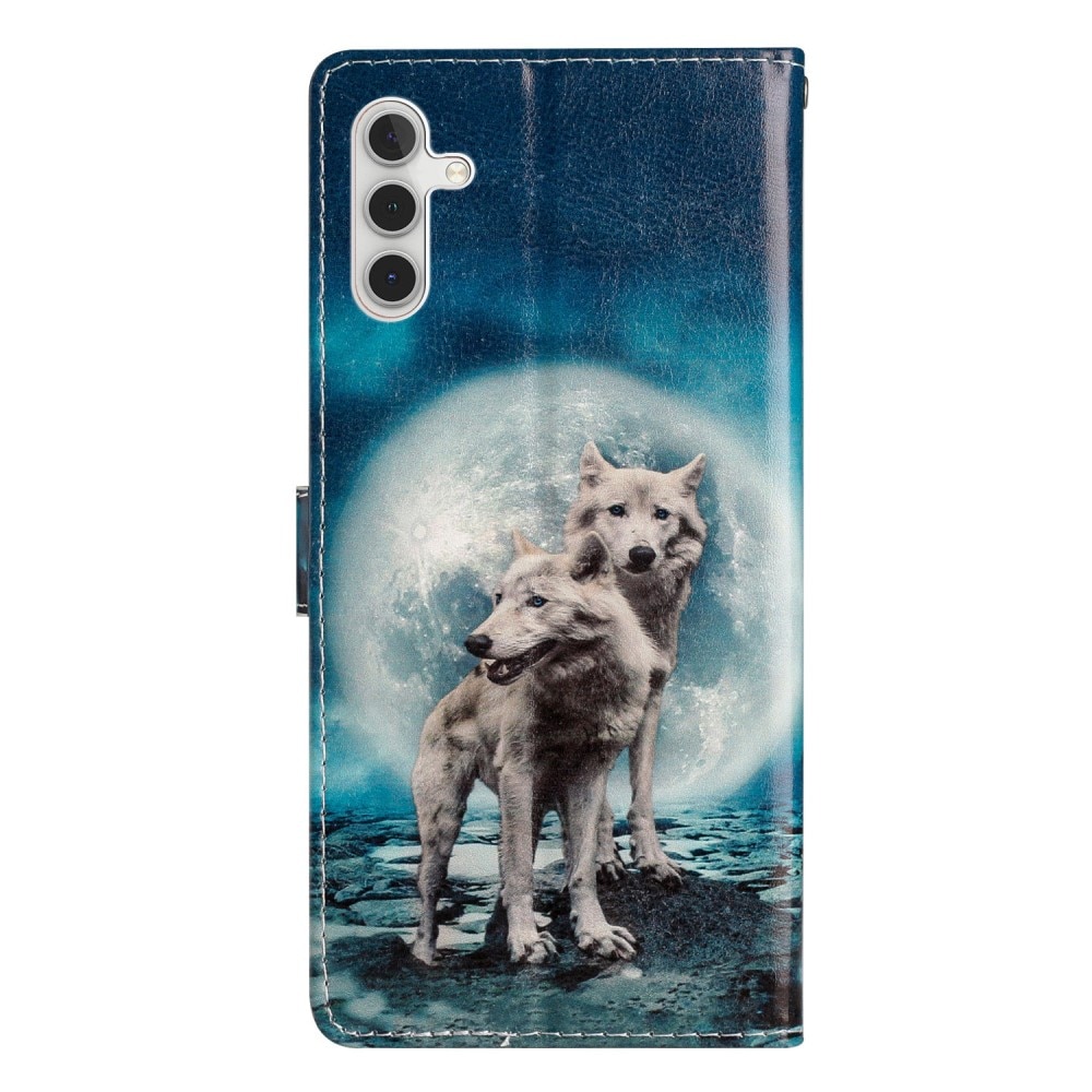 Samsung Galaxy A15 Wallet Book Cover Wolves