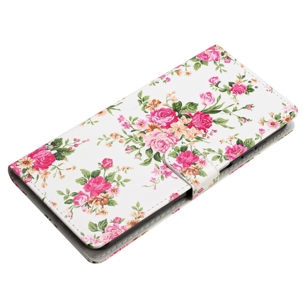 Samsung Galaxy A15 Wallet Book Cover Pink Flowers