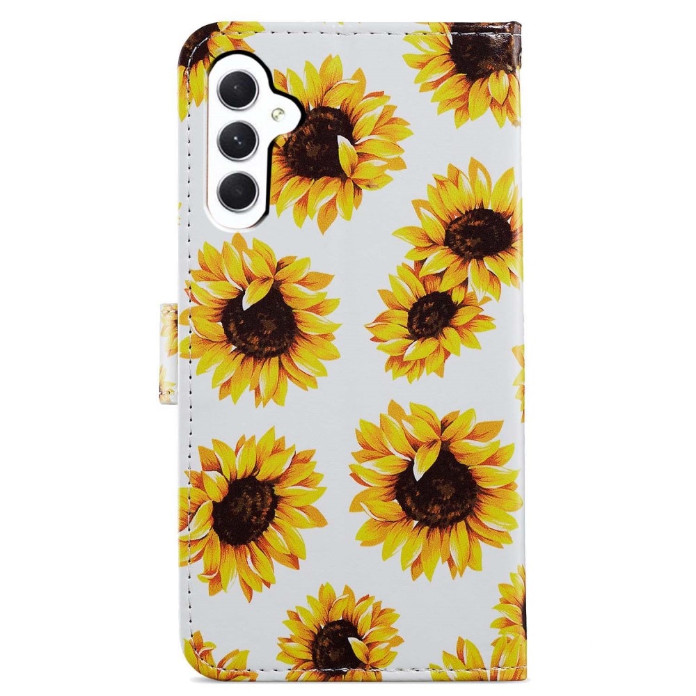 Samsung Galaxy A15 Wallet Book Cover Sunflowers