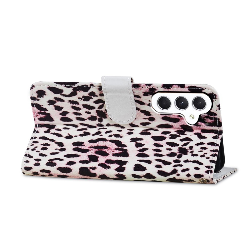 Samsung Galaxy A15 Wallet Book Cover Pink Leopard
