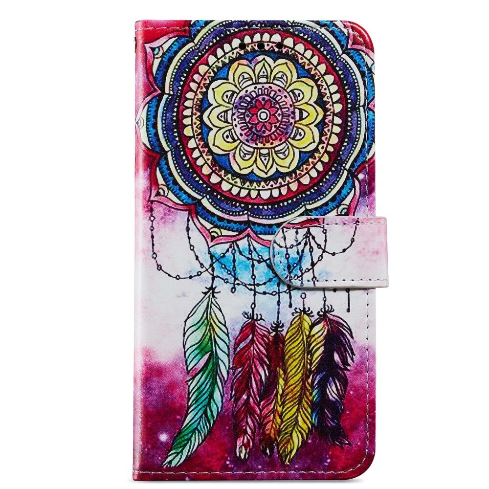 Samsung Galaxy A15 Wallet Book Cover Pink Dream Catcher