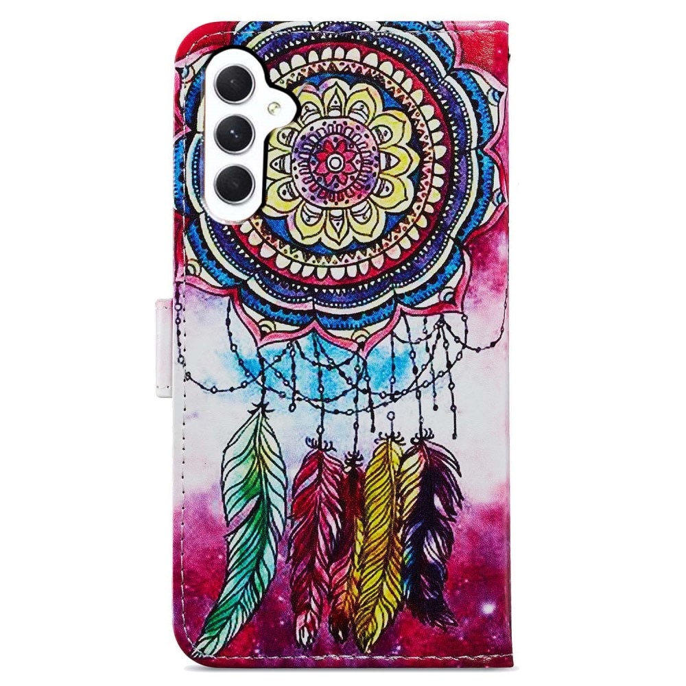 Samsung Galaxy A15 Wallet Book Cover Pink Dream Catcher