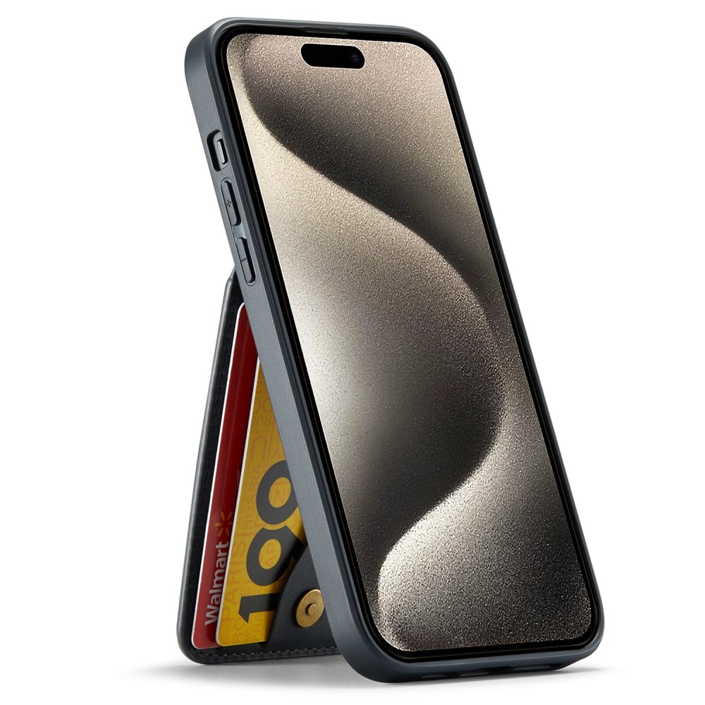 iPhone 15 Pro RFID blocking Multi-Slot Case Black