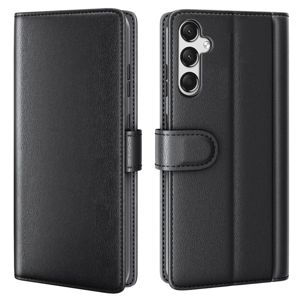 Samsung Galaxy A25 Genuine Leather Wallet Case Black