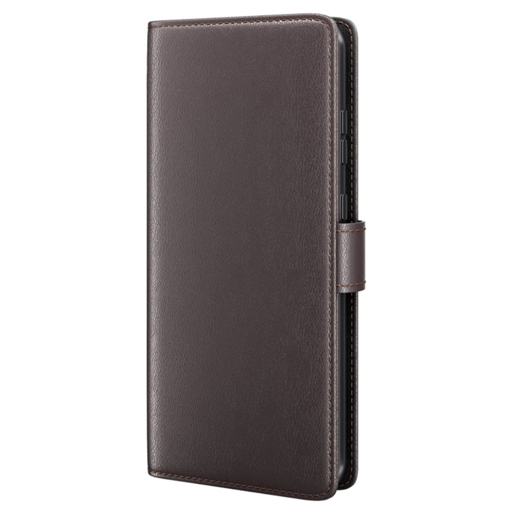 Samsung Galaxy A25 Genuine Leather Wallet Case Brown