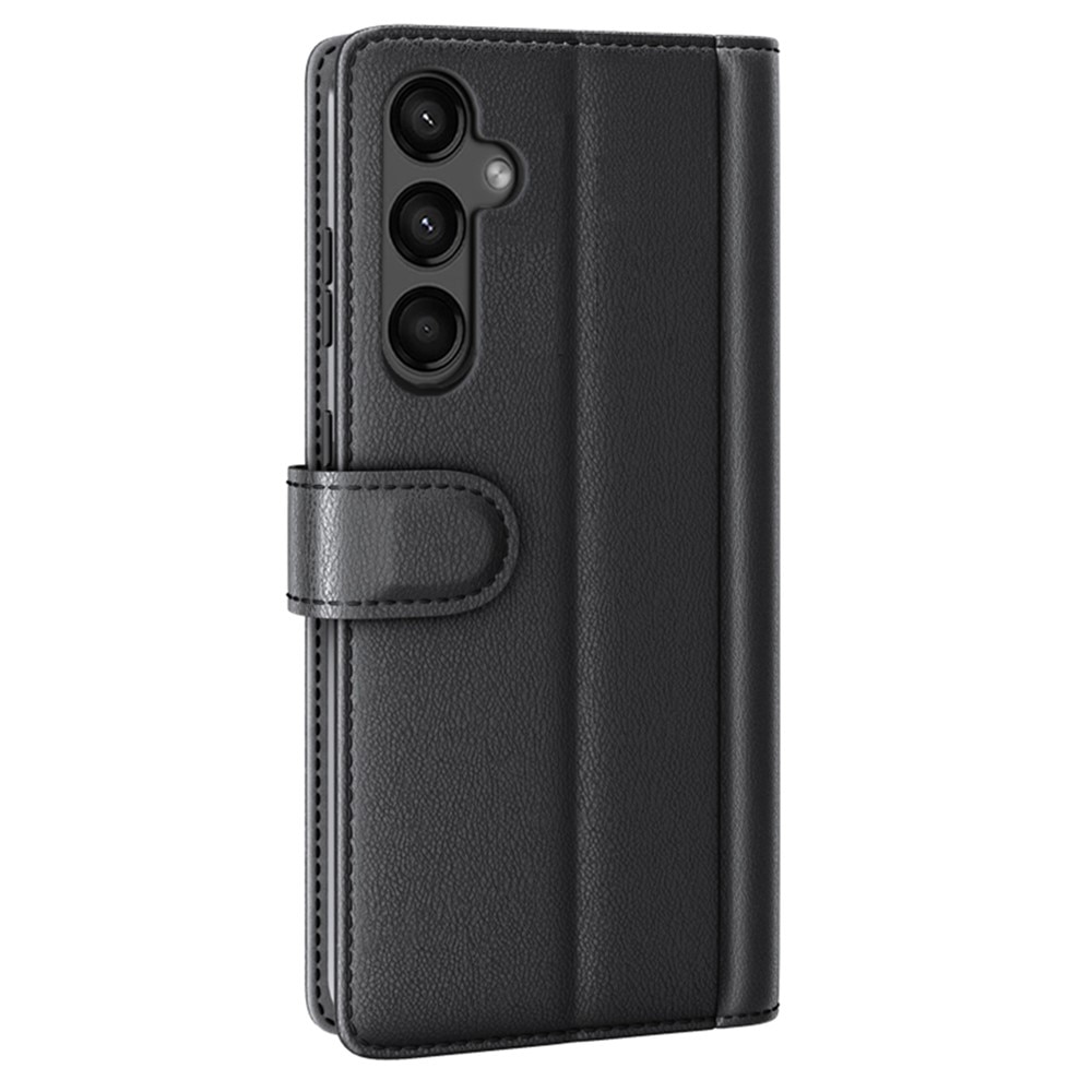 Samsung Galaxy A15 Genuine Leather Wallet Case Black
