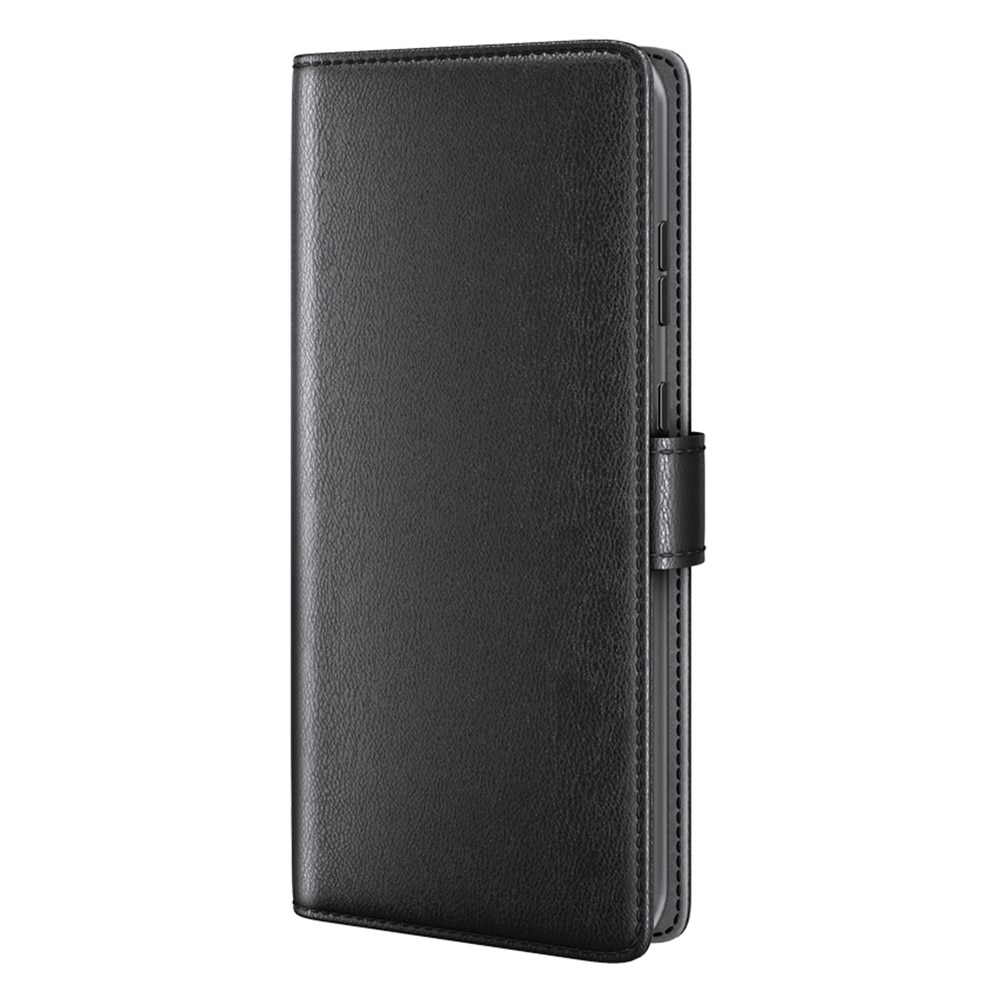 Motorola Moto G84 Genuine Leather Wallet Case Black