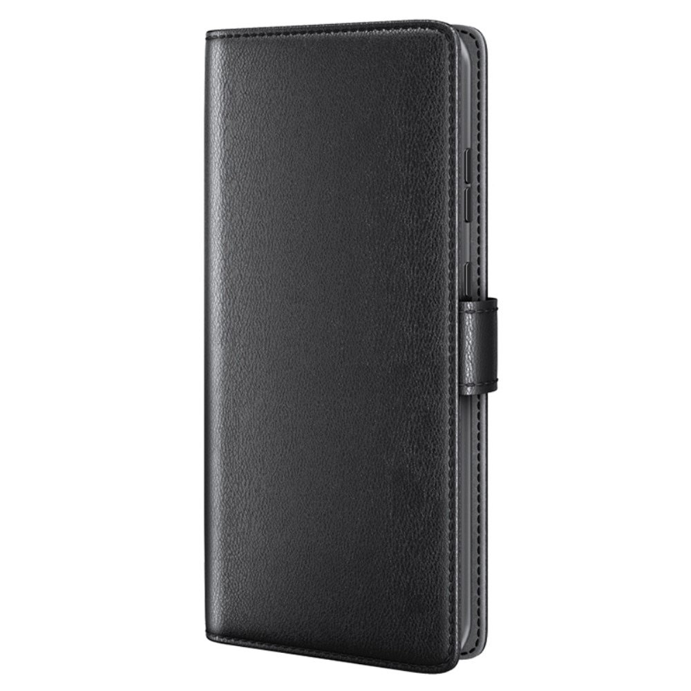 Motorola Moto G54 Genuine Leather Wallet Case Black