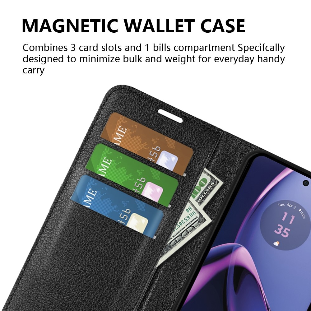 Motorola Moto G84 Wallet Book Cover Black