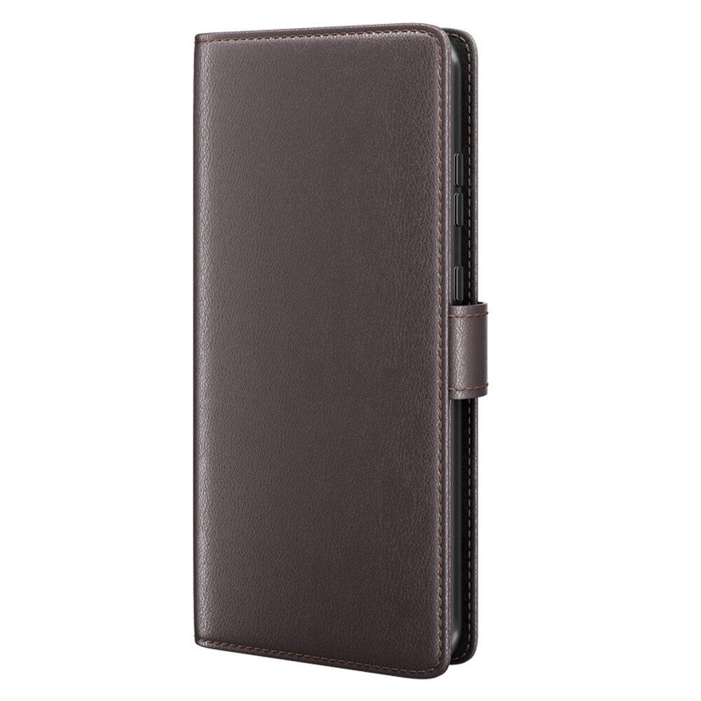 Nokia G42 Genuine Leather Wallet Case Brown