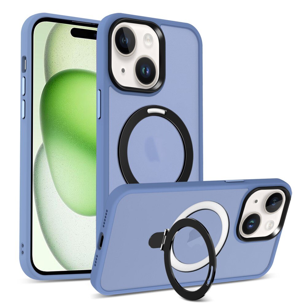 iPhone 15 Plus Hybrid Case MagSafe Ring Blue