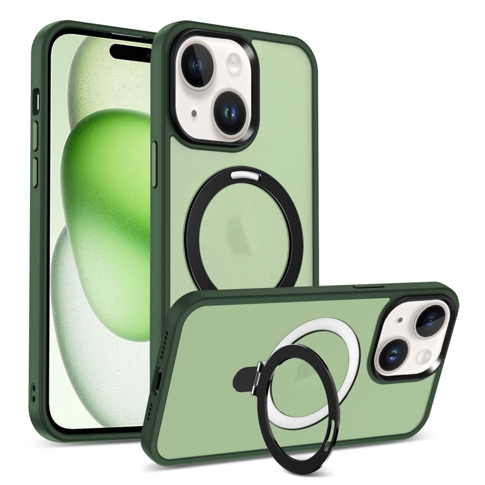 iPhone 15 Plus Hybrid Case MagSafe Ring Green