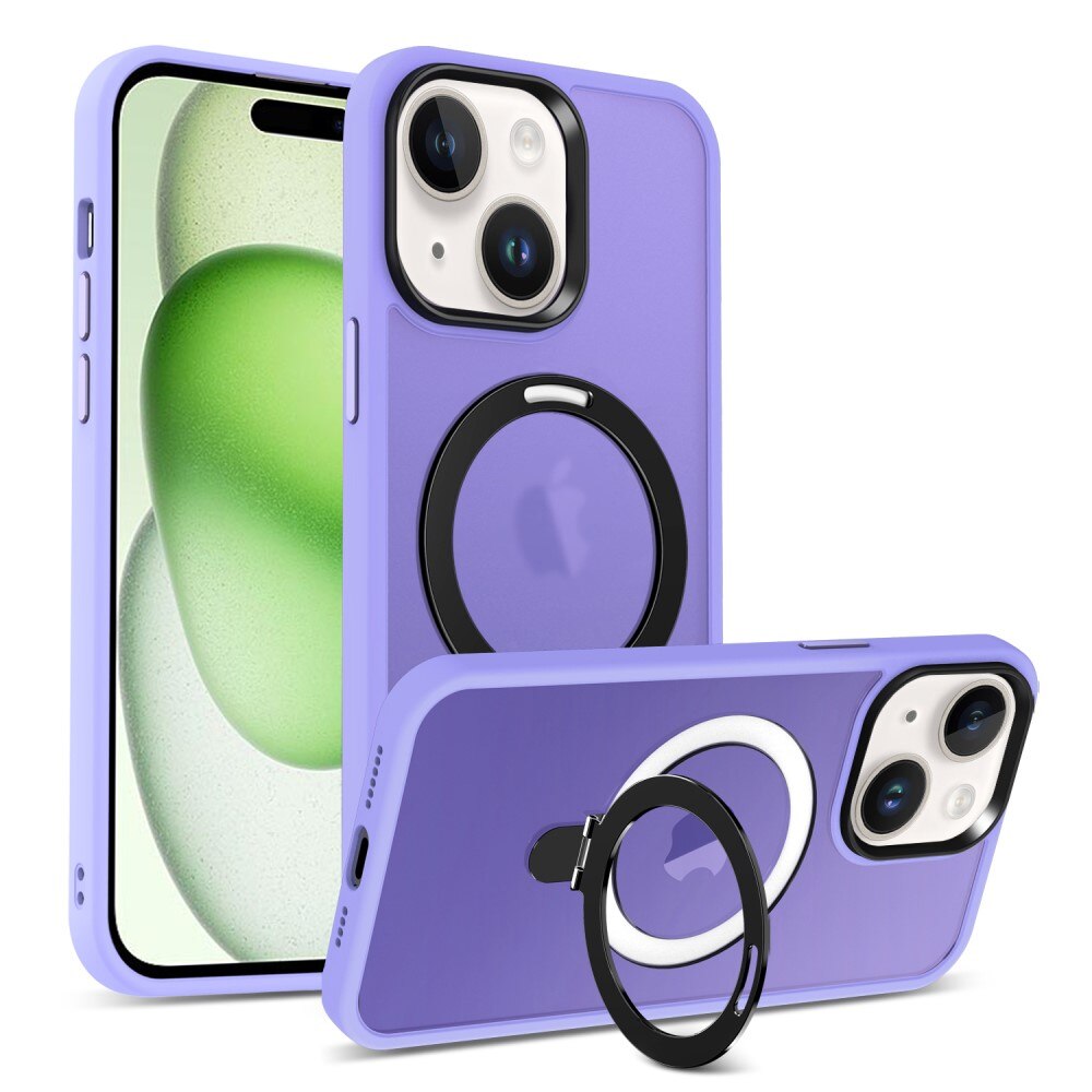 iPhone 15 Plus Hybrid Case MagSafe Ring Purple