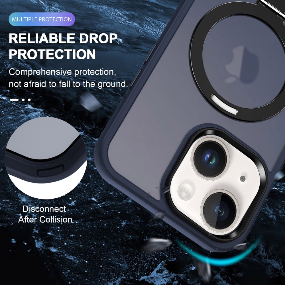 iPhone 15 Pro Max Hybrid Case MagSafe Ring Dark Blue