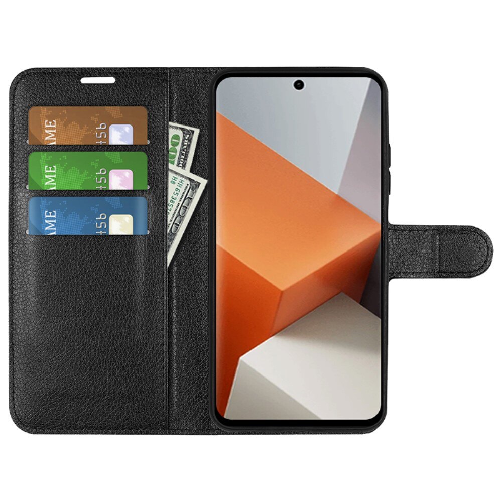 Xiaomi Redmi Note 13 Pro Plus Wallet Book Cover Black