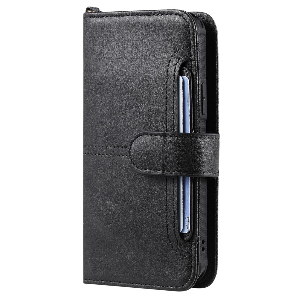 iPhone 15 Magnet Leather Wallet Black