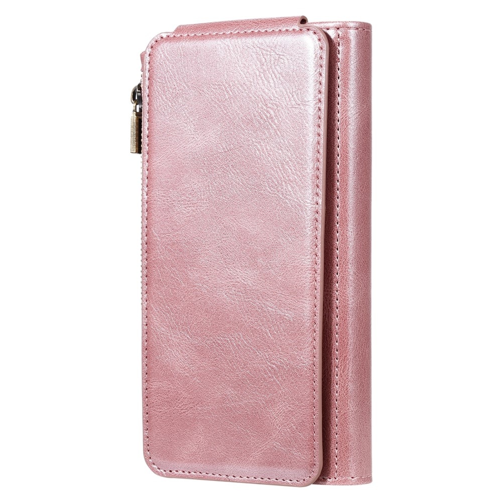 iPhone 15 Pro Magnet Leather Multi Wallet Pink