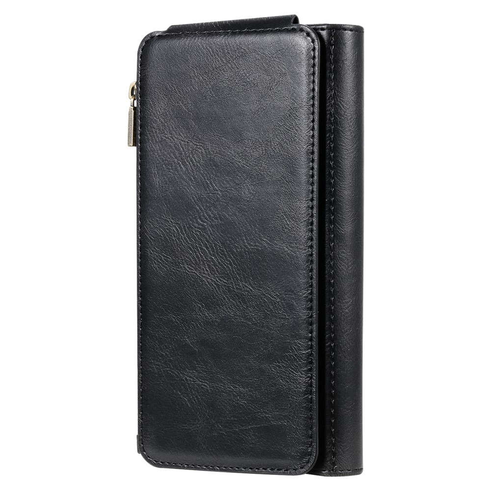 iPhone 15 Pro Magnet Leather Multi Wallet Black