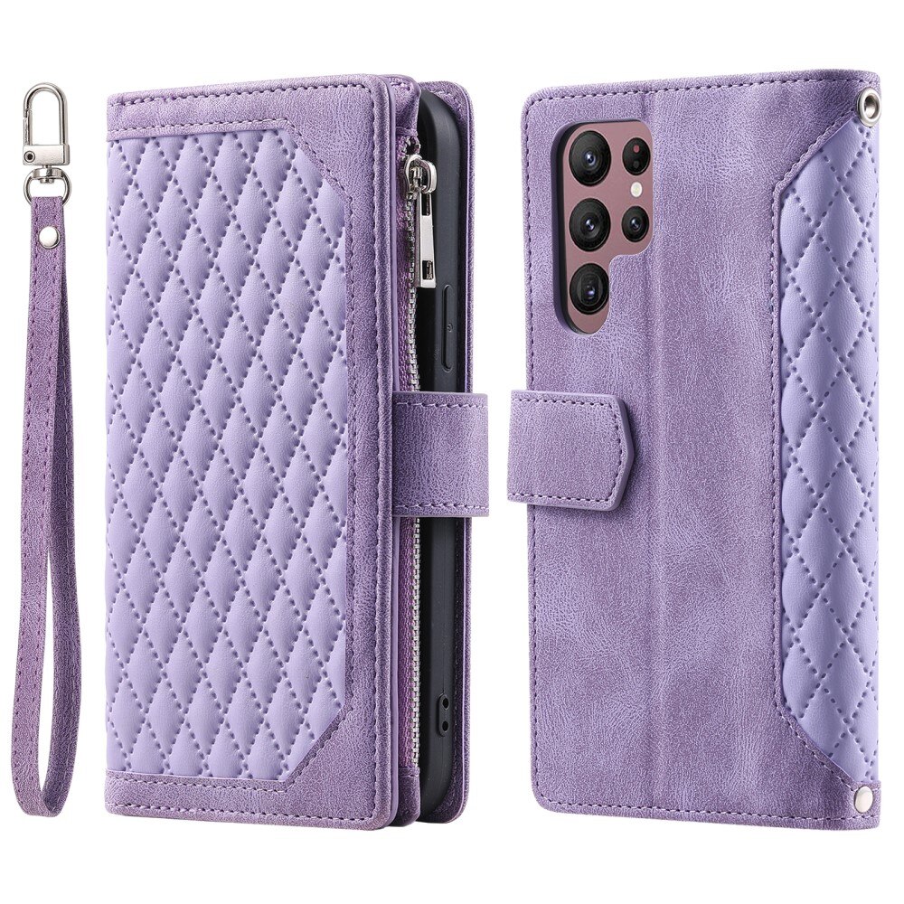 Samsung Galaxy S24 Ultra Wallet/Purse Quilted Purple